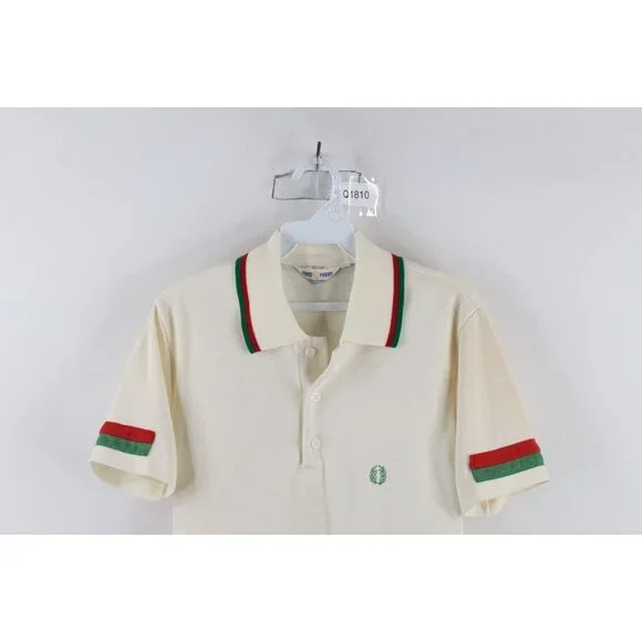 Vintage 60s Fred Perry Mens 30 Distressed Striped Knit Collared